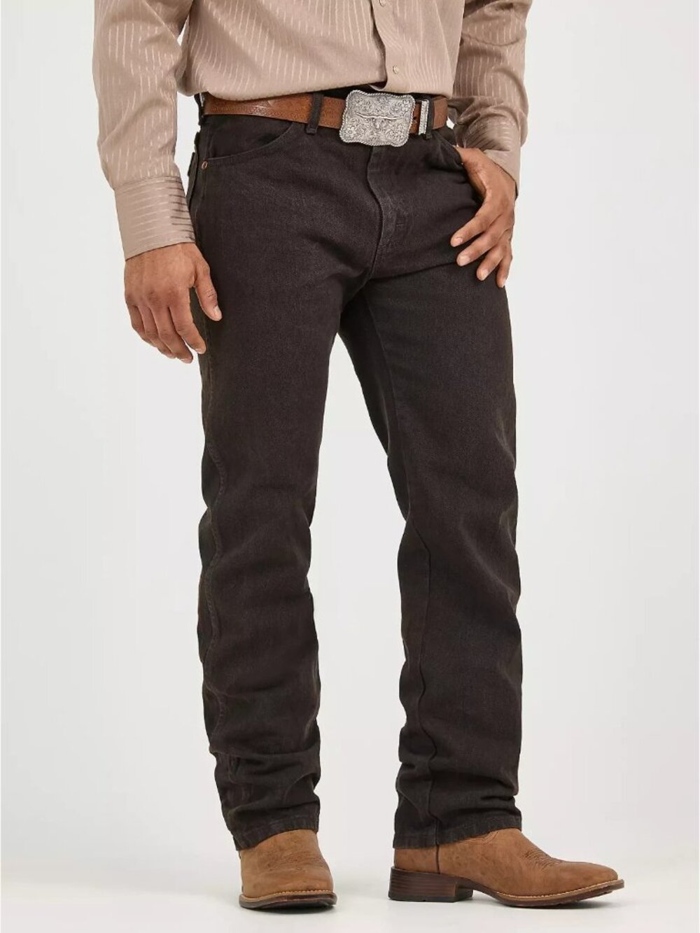 Wrangler Men's 13MWZ Cowboy Cut Original Fit Jeans Black 30X40 - Picture 2 of 6
